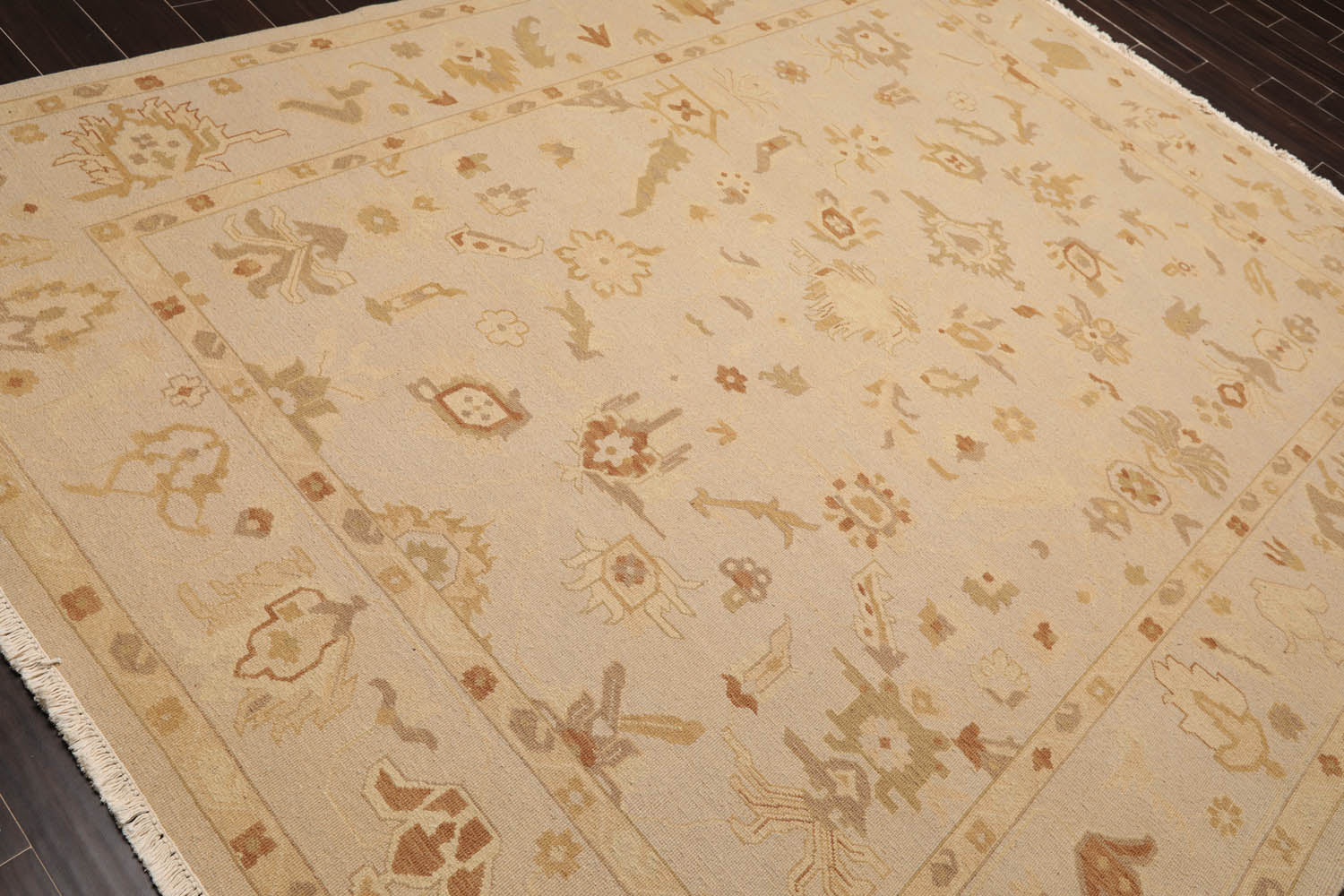8x10 Moss, Beige, Brown Color Hand Knotted  100% Wool Traditional Oriental Rug