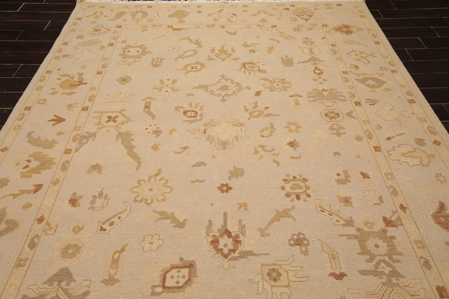 8x10 Moss, Beige, Brown Color Hand Knotted  100% Wool Traditional Oriental Rug