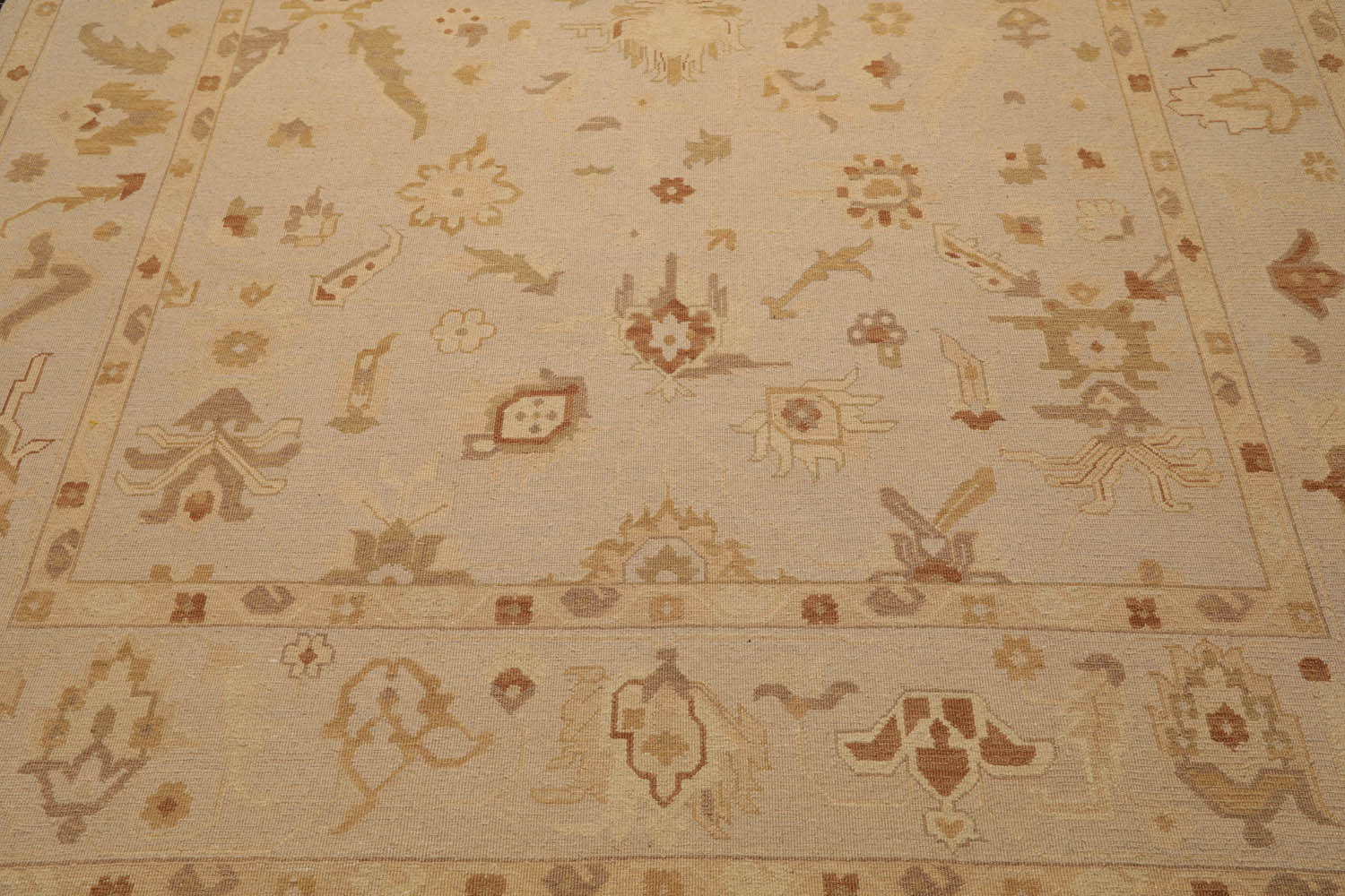 8x10 Moss, Beige, Brown Color Hand Knotted  100% Wool Traditional Oriental Rug