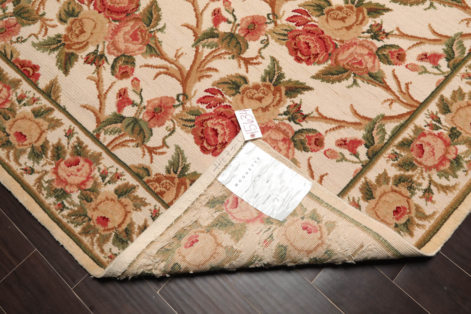 6x9 Beige, Rose, Green Color Hand Knotted  100% Wool Traditional Oriental Rug