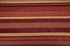 9x12 Rust, Brown, Navy Color Hand Knotted  100% Wool Modern Oriental Rug