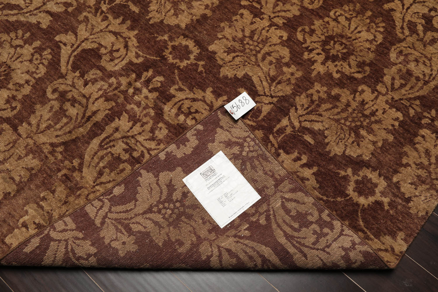 6x9 Brown, Beige, Tan Color Hand Knotted  100% Wool Transitional Oriental Rug