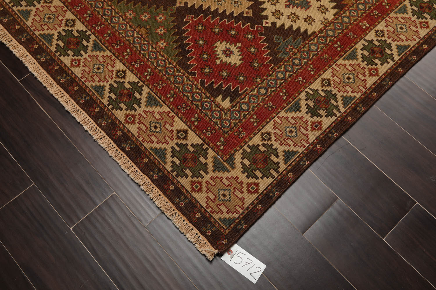 6x9 Beige, Rust, Sage Color Hand Knotted  100% Wool Traditional Oriental Rug