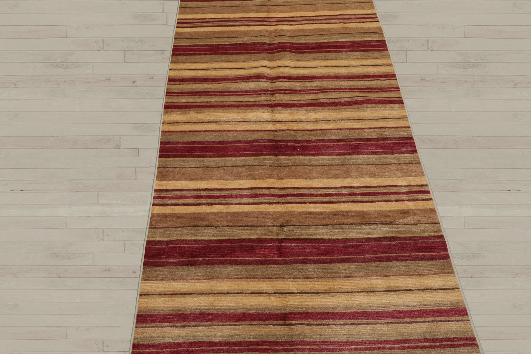Multi Size Rust Brown Straw Color Hand Knotted Tibetan Wool Modern & Contemporary Oriental Rug