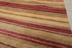 Multi Size Rust Brown Straw Color Hand Knotted Tibetan Wool Modern & Contemporary Oriental Rug