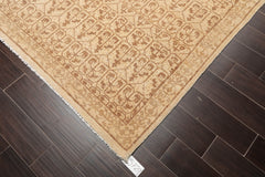 9x12 Beige, Brown, Color Hand Knotted  100% Wool Transitional Oriental Rug