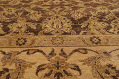 9x12 Brown, Tan, Sage Color Hand Knotted  100% Wool Traditional Oriental Rug
