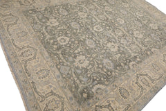 Knotted Rug Moss Hand Knotted 8'10''x11'10" Traditional Agra 200 KPSI wool Oriental Area Rug