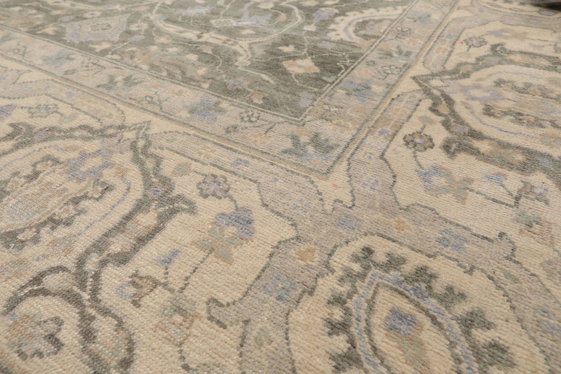 Knotted Rug Moss Hand Knotted 8'10''x11'10" Traditional Agra 200 KPSI wool Oriental Area Rug