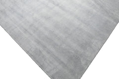 Knotted Rug Gray Hand Knotted 13'7''x18'5" Modern Tibetan 100% silk Oriental Area Rug