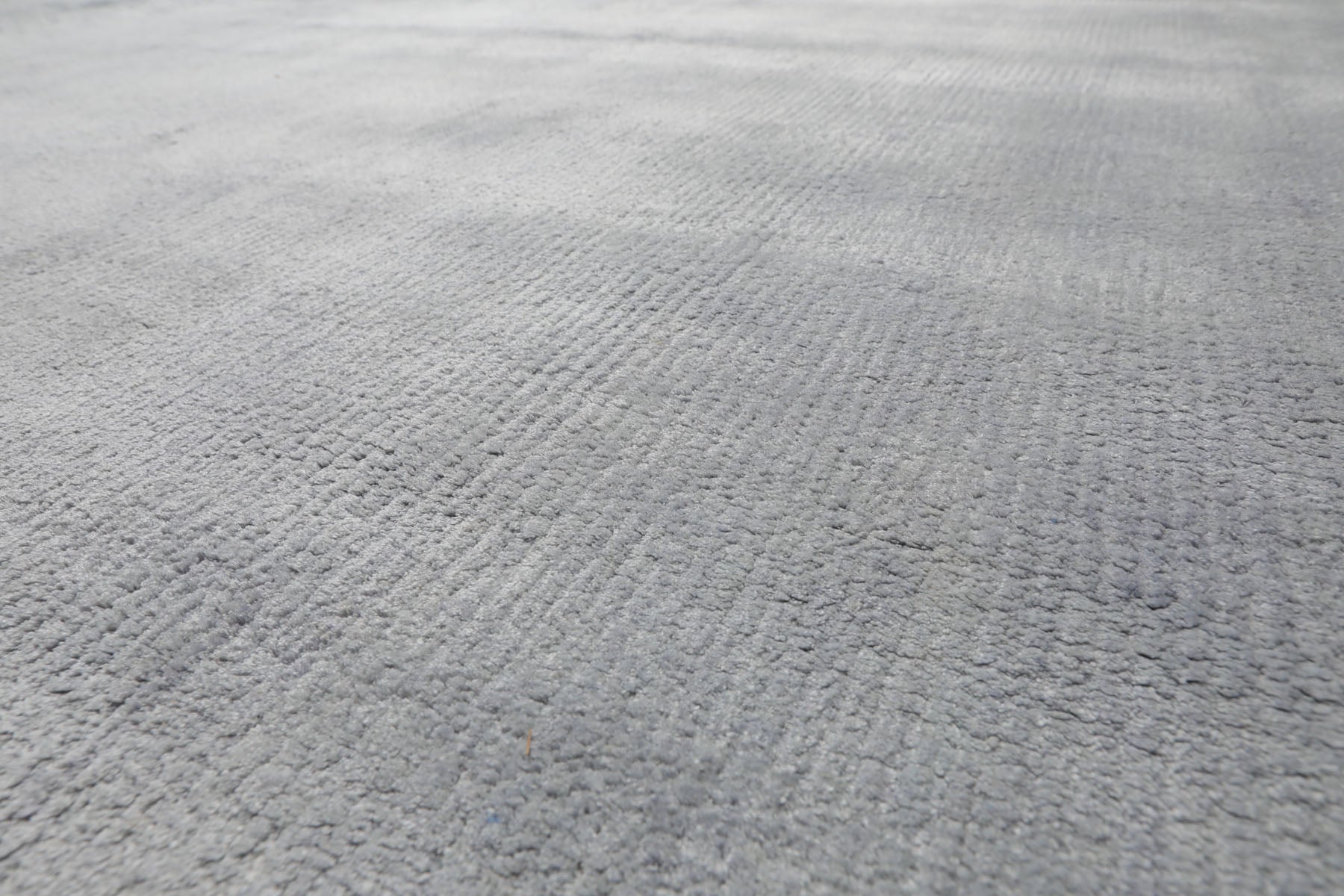 Knotted Rug Gray Hand Knotted 13'7''x18'5" Modern Tibetan 100% silk Oriental Area Rug