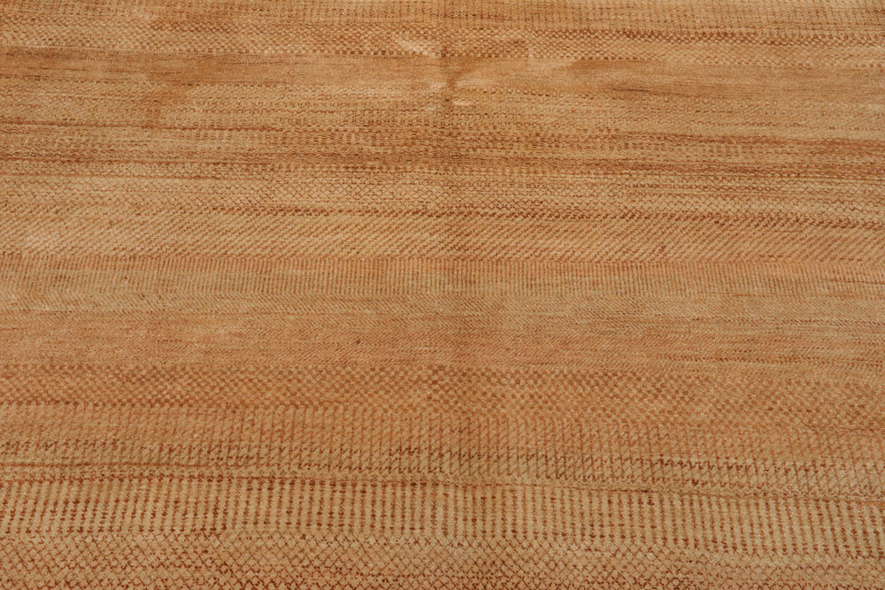 6x9 Brown, Tan, Red Color Hand Knotted  100% Wool Modern Oriental Rug