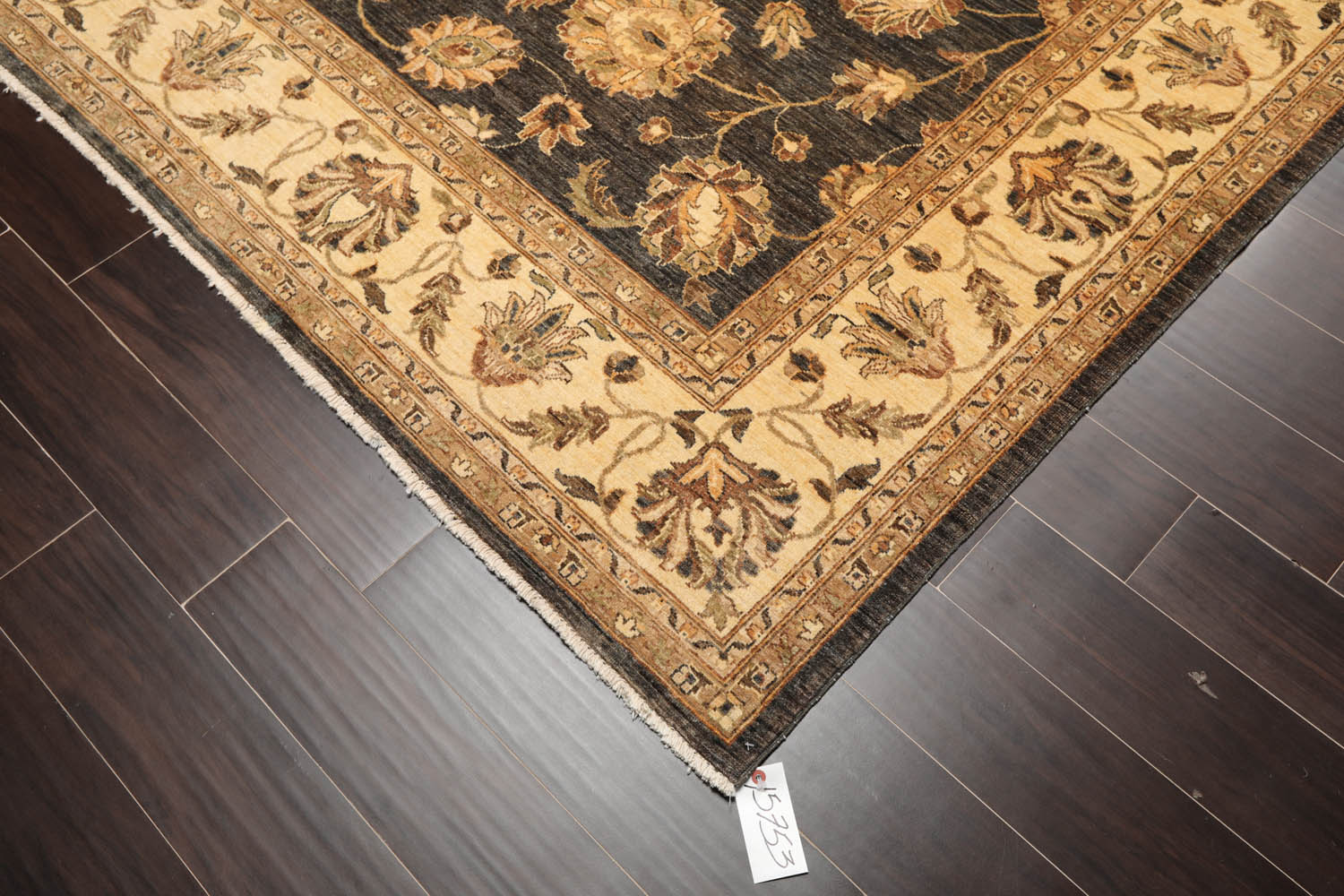 8x10 Gray, Warm Beige, Brown Color Hand Knotted Chobi Peshawar 100% Wool Traditional Oriental Rug