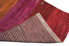 Knotted Rug Orange Hand Knotted 3'3''x5' Modern Tibetan Wool Oriental Area Rug