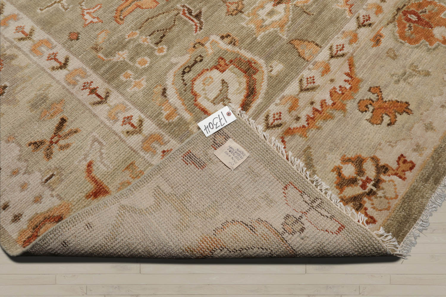 Multi Size Beige Peach Brown Color Hand Knotted Oushak Wool Traditional Oriental Rug