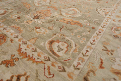 Multi Size Beige Peach Brown Color Hand Knotted Oushak Wool Traditional Oriental Rug