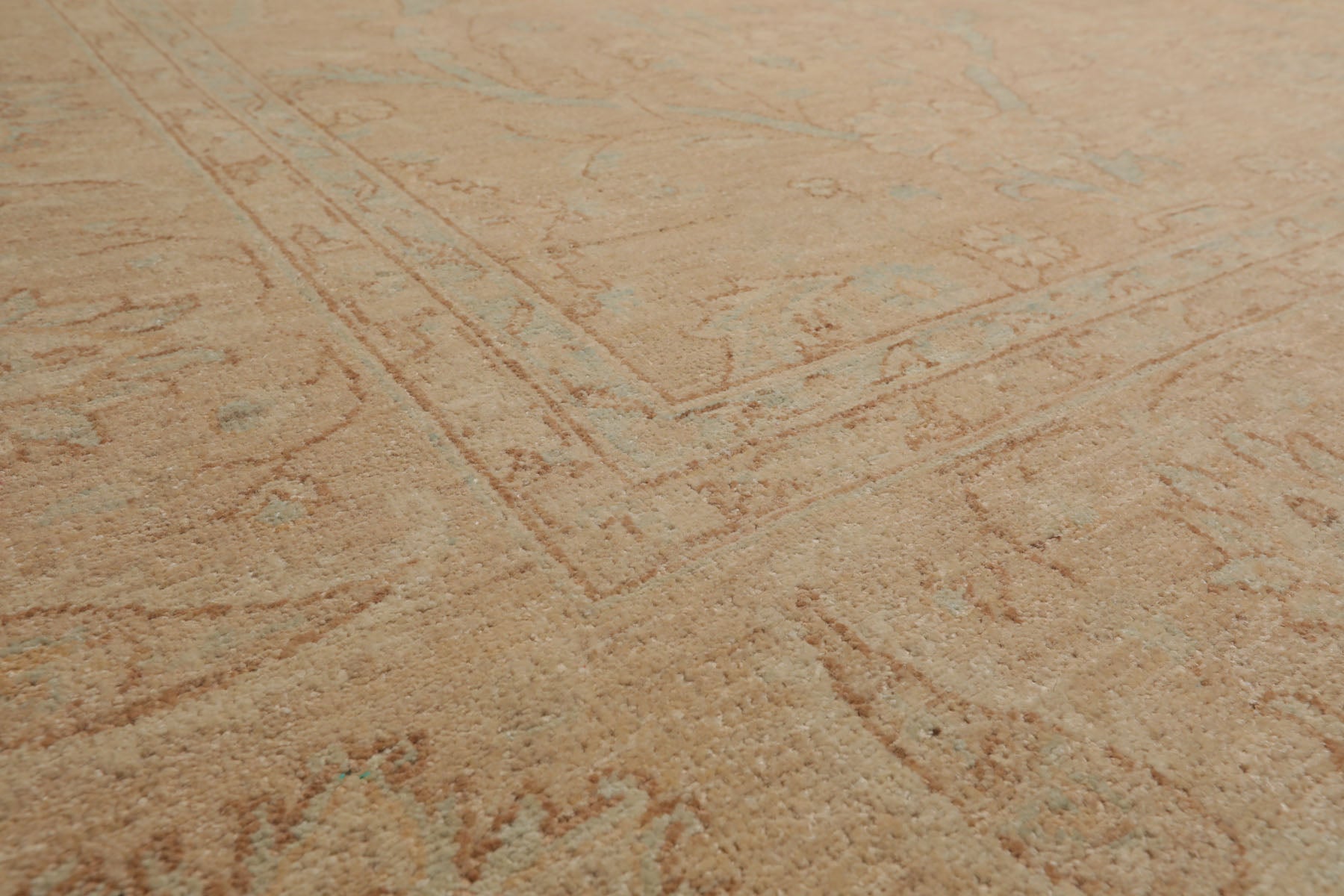 Knotted Rug Beige Hand Knotted 9'3''x11'9" Traditional Chobi Peshawar Chobi Peshawar Wool Oriental Area Rug