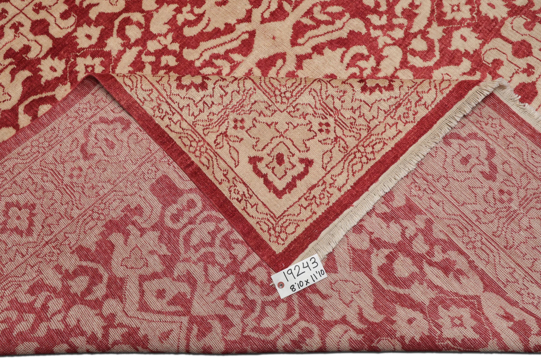 Knotted Rug Rust Hand Knotted 8'10''x11'10" Antique Oushak Wool Oriental Area Rug