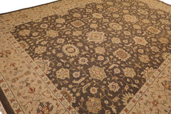 Knotted Rug Brown Hand Knotted 9'11''x14' Traditional Nourison Nourmak Soumak Reversible Wool Oriental Area Rug
