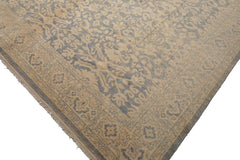 Knotted Rug Aqua Hand Knotted 9'11''x13'10" Traditional Oushak Wool Oriental Area Rug