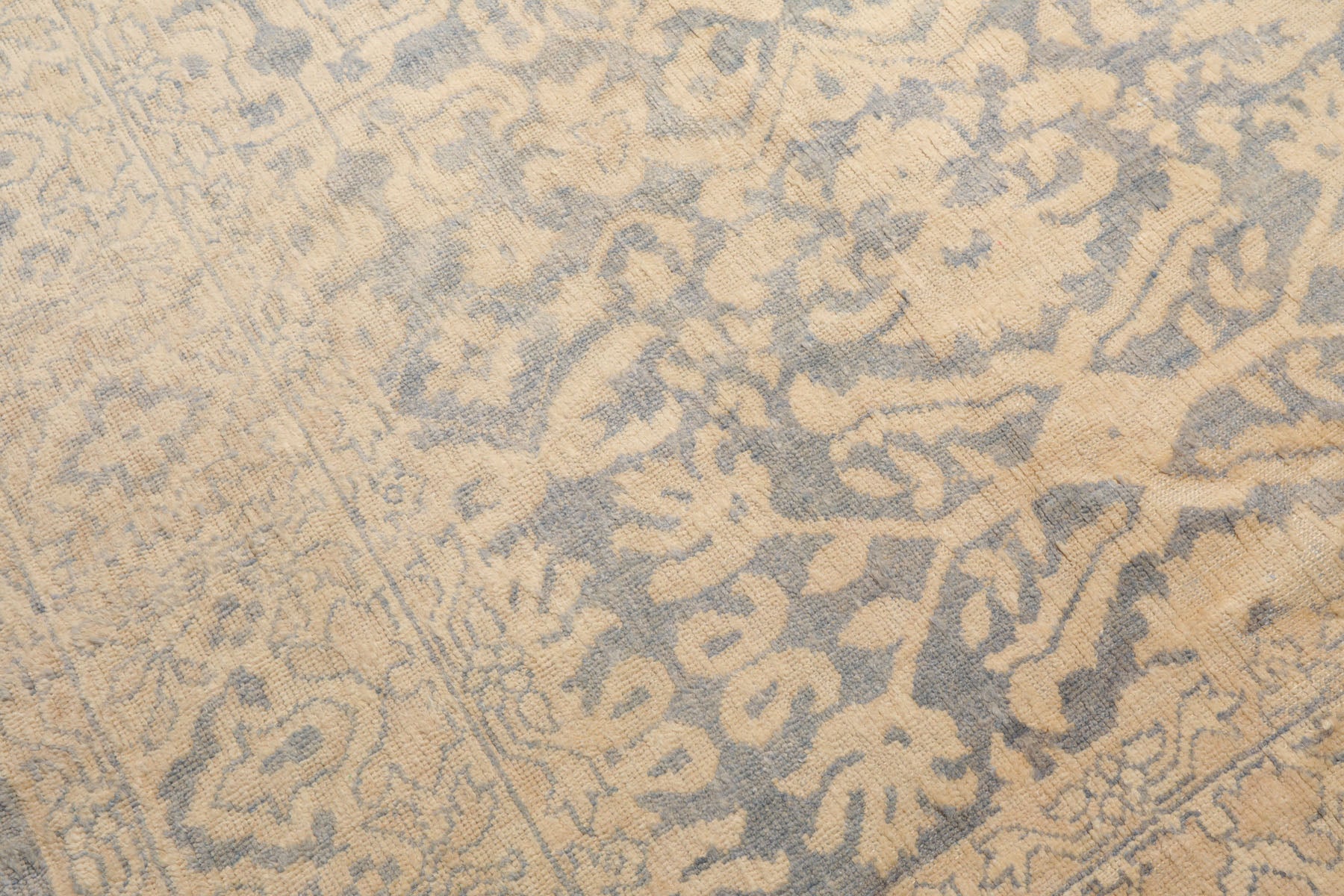 Knotted Rug Aqua Hand Knotted 9'11''x13'10" Traditional Oushak Wool Oriental Area Rug