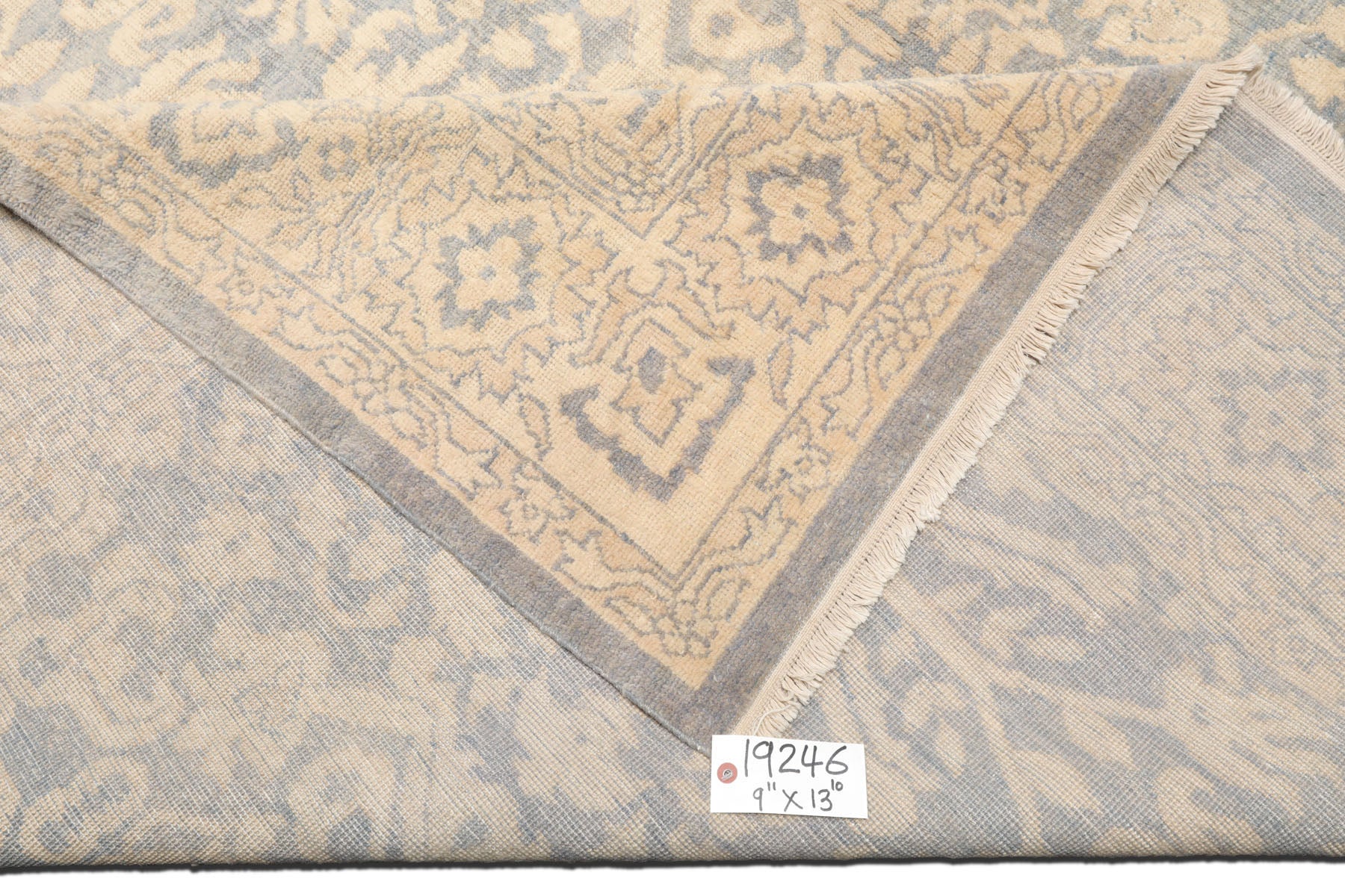 Knotted Rug Aqua Hand Knotted 9'11''x13'10" Traditional Oushak Wool Oriental Area Rug