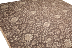 Knotted Rug Brown Hand Knotted 10'1''x13'10" Transitional Nourison Nourmak Soumak Reversible Wool Oriental Area Rug
