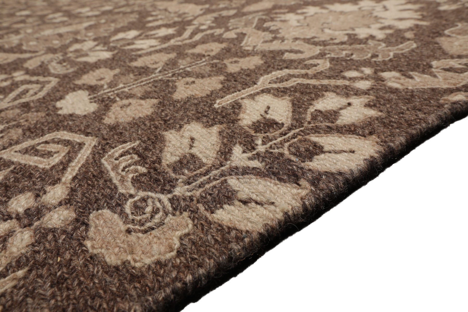 Knotted Rug Brown Hand Knotted 10'1''x13'10" Transitional Nourison Nourmak Soumak Reversible Wool Oriental Area Rug
