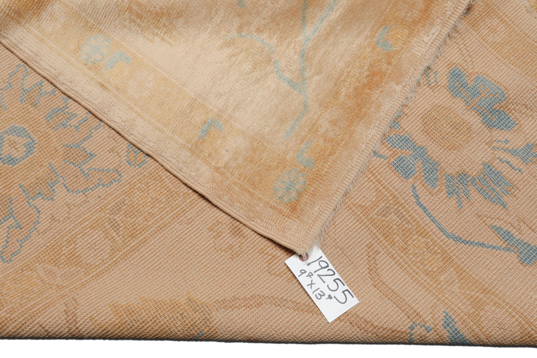 Knotted Rug Beige Hand Knotted 9'7''x13'7" Traditional Oushak Wool Oriental Area Rug