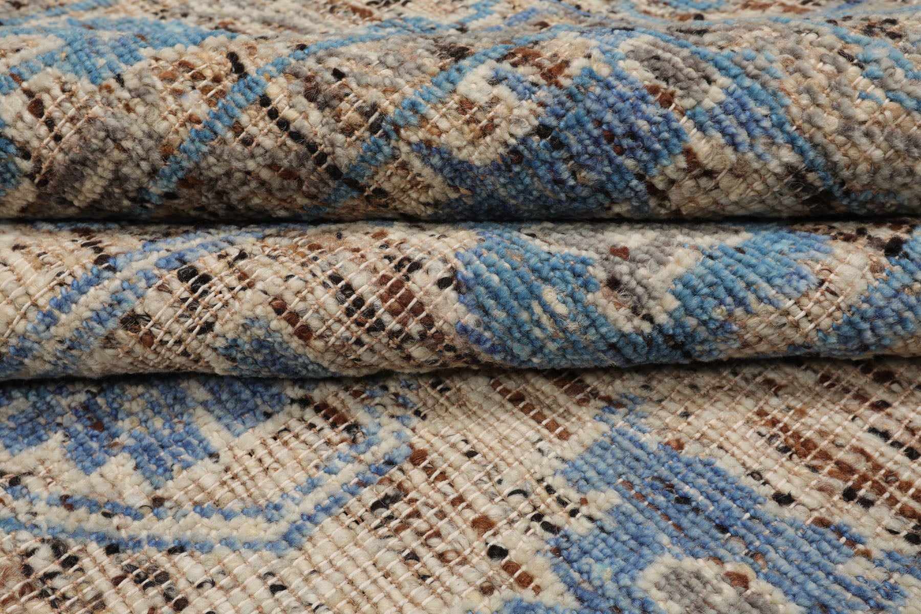 Multi Size Beige Oatmeal Gray Color Hand Knotted Oushak Wool Transitional Oriental Rug