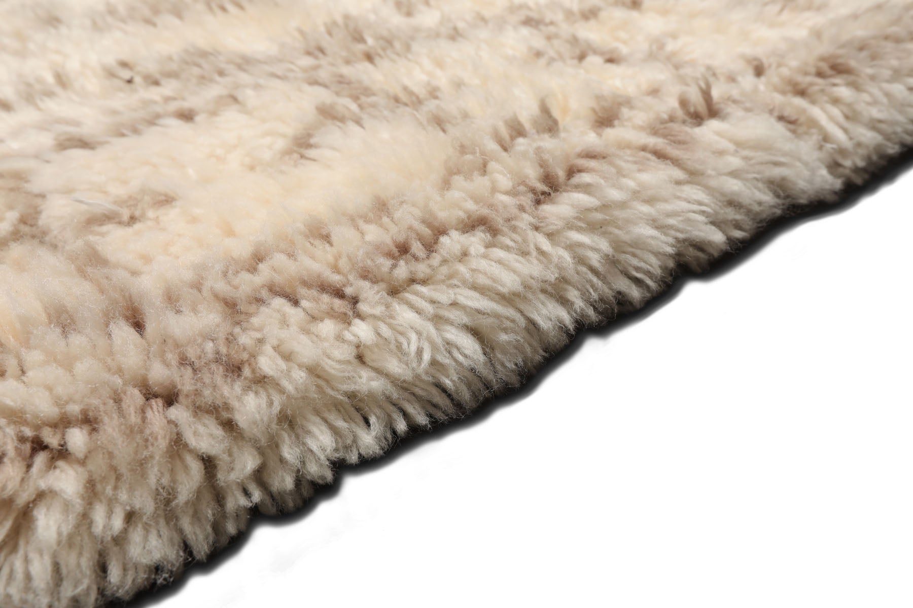 9x12 Ivory, Brown, Color Hand Knotted Moroccan Wool Modern & Contemporary Oriental Rug