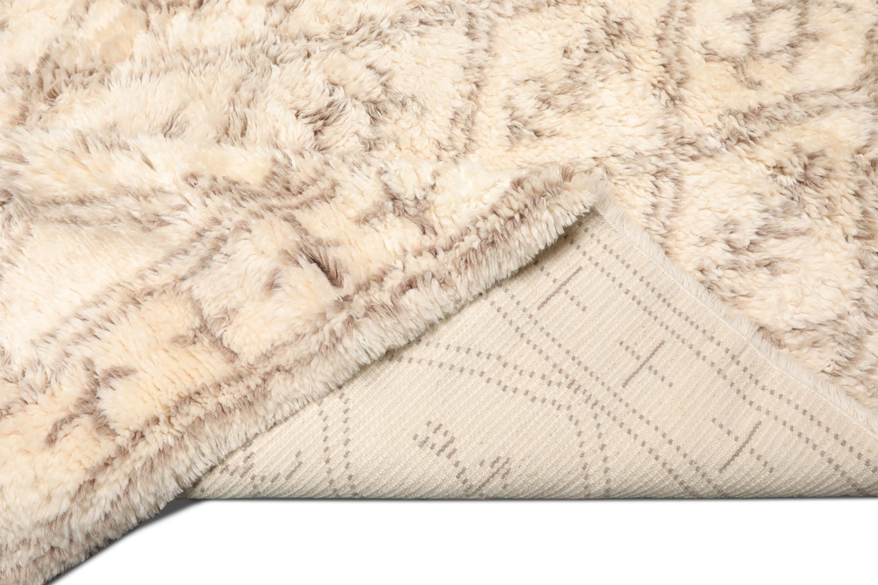 9x12 Ivory, Brown, Color Hand Knotted Moroccan Wool Modern & Contemporary Oriental Rug