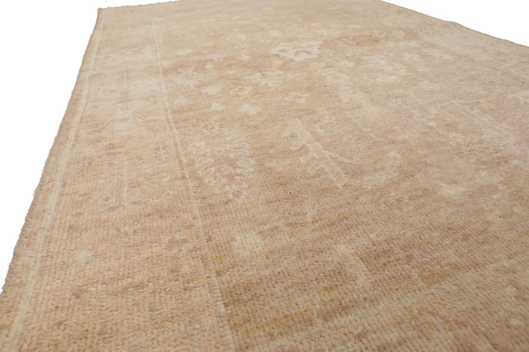3x5 Tan, Beige, Color Hand Knotted Afghan Oushak Wool Transitional Oriental Rug