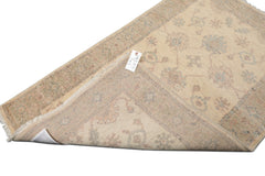 3x5 Ivory, Mint, Blush Color Hand Knotted Afghan Oushak Wool Transitional Oriental Rug