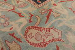 10x14 Black, Pale Aqua, Rust Color Hand Knotted  100% Wool Traditional Oriental Rug