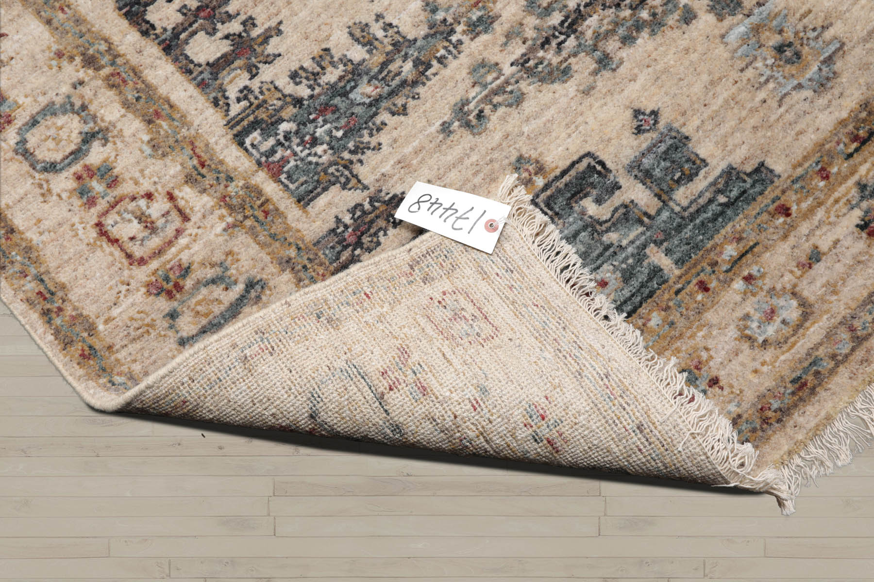 5x7 Beige, Blue, Tan Color Hand Knotted Turkish Oushak 100% Wool Traditional Oriental Rug