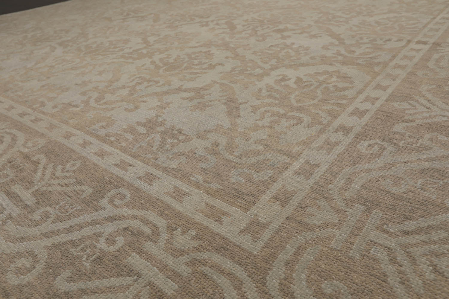 9x12 Gray, , Color Hand Knotted Oushak 100% Wool Traditional Oriental Rug