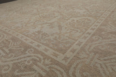 9x12 Gray, , Color Hand Knotted Oushak 100% Wool Traditional Oriental Rug
