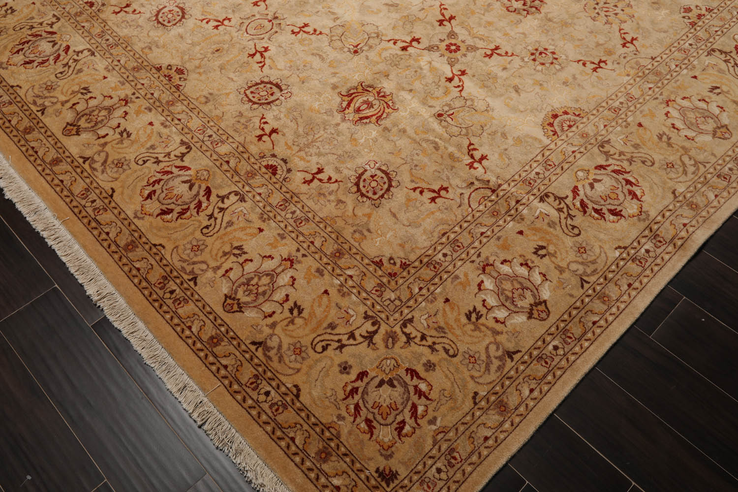 9x12 Beige, Brown, Red Color Hand Knotted Pak Persian 100% Wool Traditional Oriental Rug