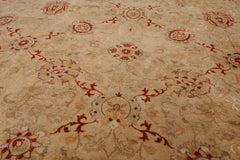 9x12 Beige, Brown, Red Color Hand Knotted Pak Persian 100% Wool Traditional Oriental Rug