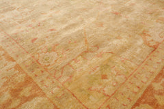 6x9 Tan, Teracotta, Gold Color Hand Knotted Oushak 100% Wool Traditional Oriental Rug