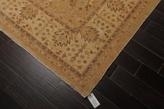 9x12 Tan, Beige, Gray Color Hand Knotted Chobi Peshawar 100% Wool Traditional Oriental Rug