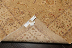 9x12 Tan, Beige, Gray Color Hand Knotted Chobi Peshawar 100% Wool Traditional Oriental Rug