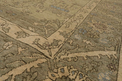 5x8 Moss, Moss, Gray Color Hand Knotted Caucasian 100% Wool Transitional Oriental Rug