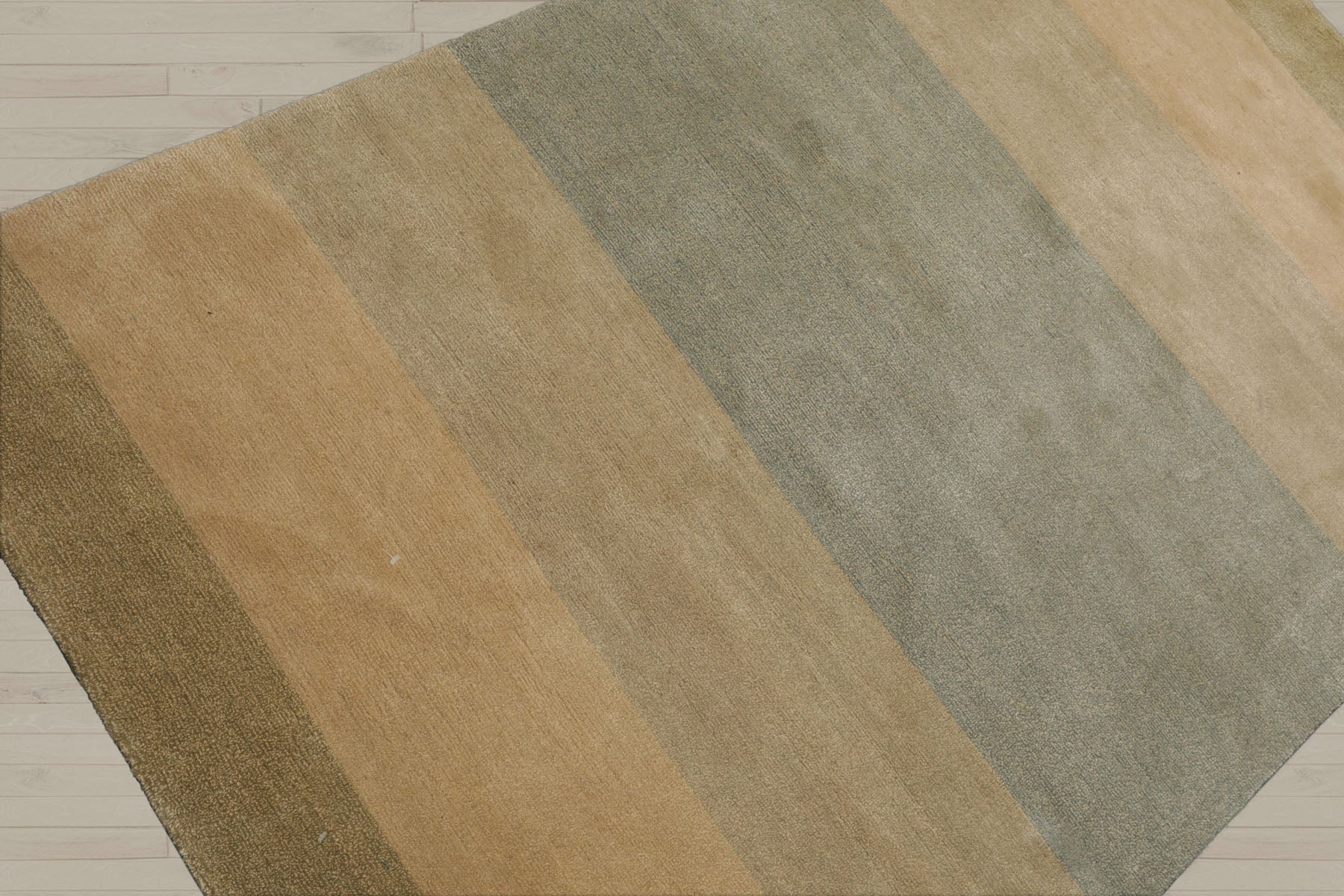 4x6 Aqua, Beige, Champagne Color Hand Knotted Tibetan Wool & Silk Modern Oriental Rug