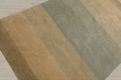 4x6 Aqua, Beige, Champagne Color Hand Knotted Tibetan Wool & Silk Modern Oriental Rug