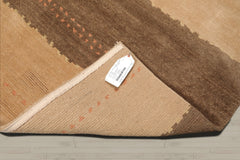 4x6 Camel, Brown, Color Hand Knotted Tibetan 100% Wool Modern Oriental Rug