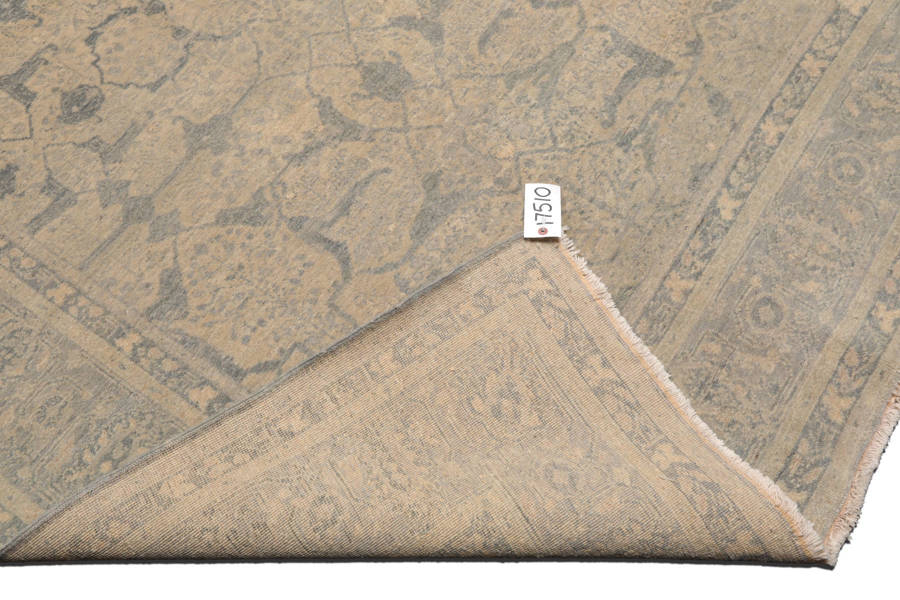 Knotted Rug Beige Gray Hand Knotted 5'x7' Tibetan Transitional 100% Wool Oriental Area Rug