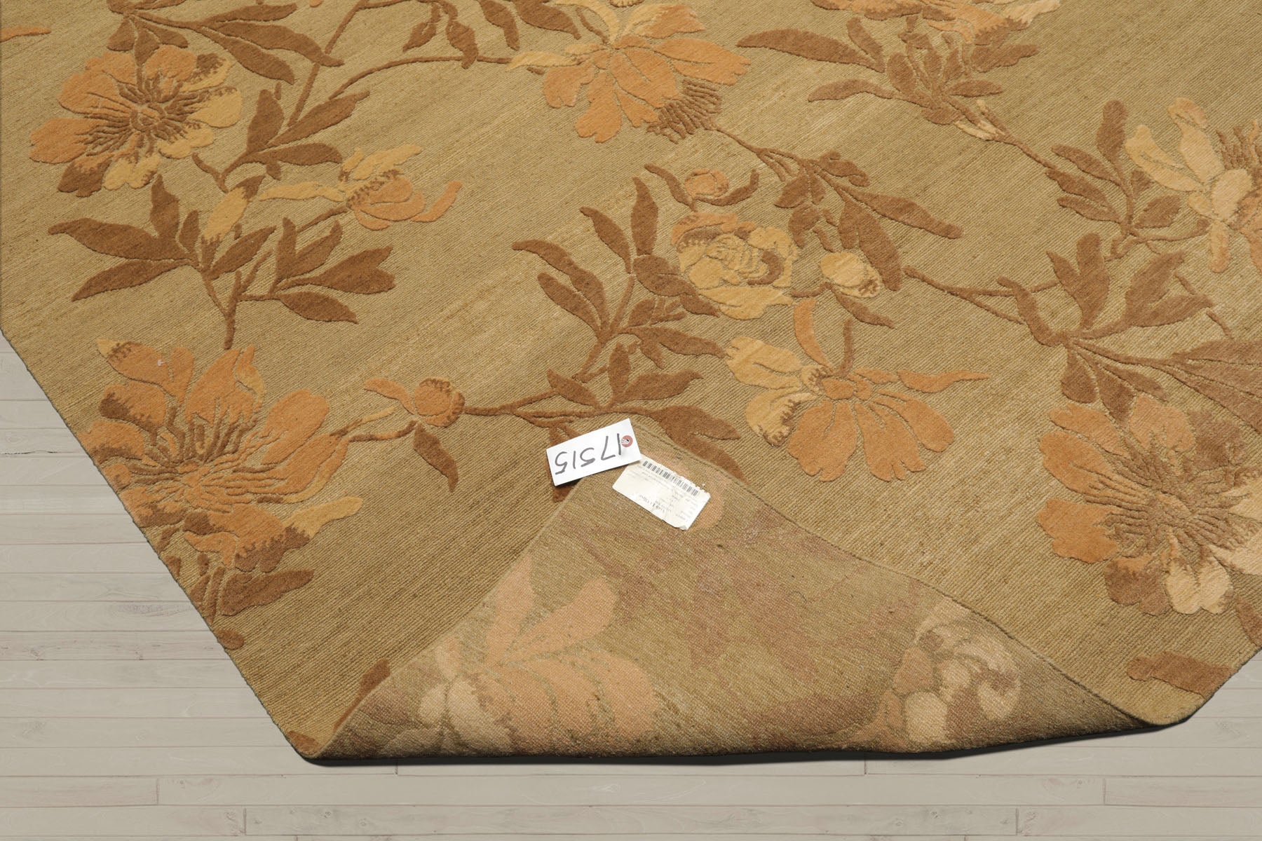 6x9 Light Olive, Brown, Beige Color Hand Knotted Tibetan 100% Wool Transitional Oriental Rug