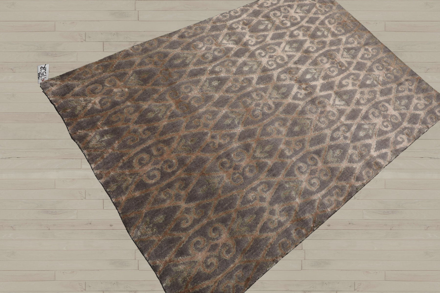 4x6 Gray, Beige, Tone On Tone Color Hand Knotted  100% Wool Transitional Oriental Rug